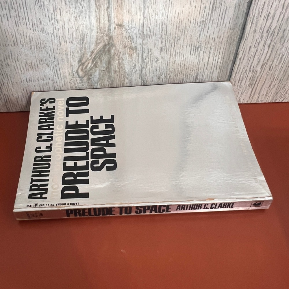 Arthur C Clarke Prelude to Space 1970 Lancer Books Vtg Sci-Fi Paperback Silver - Picture 5 of 5